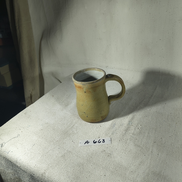 Source Unknown Other - Greenish Brown Coffee Mug Handcrafted Ceramic Glazed